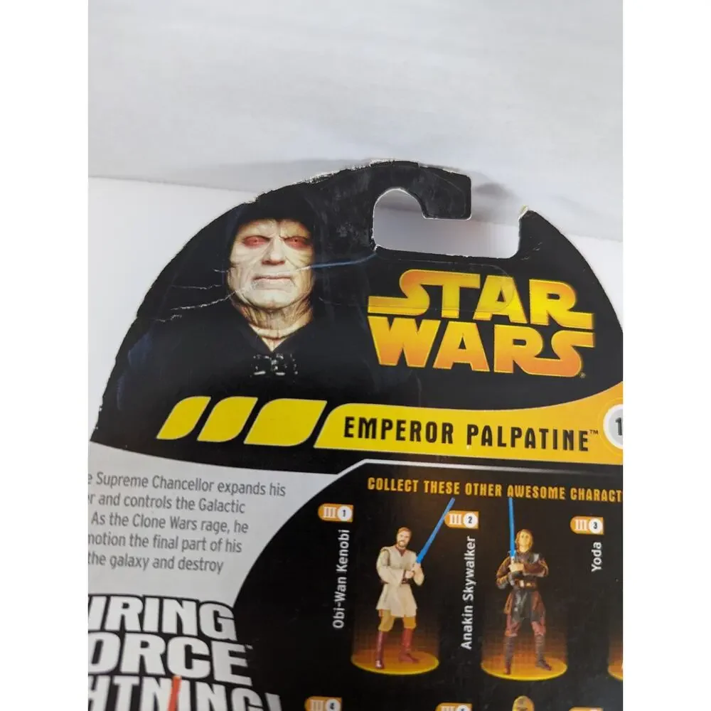Star Wars: Revenge of the Sith Emperor Palpatine Firing Force Figure NIB Hasbro